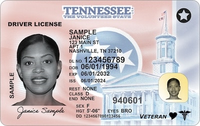 New Tennessee drivers license format